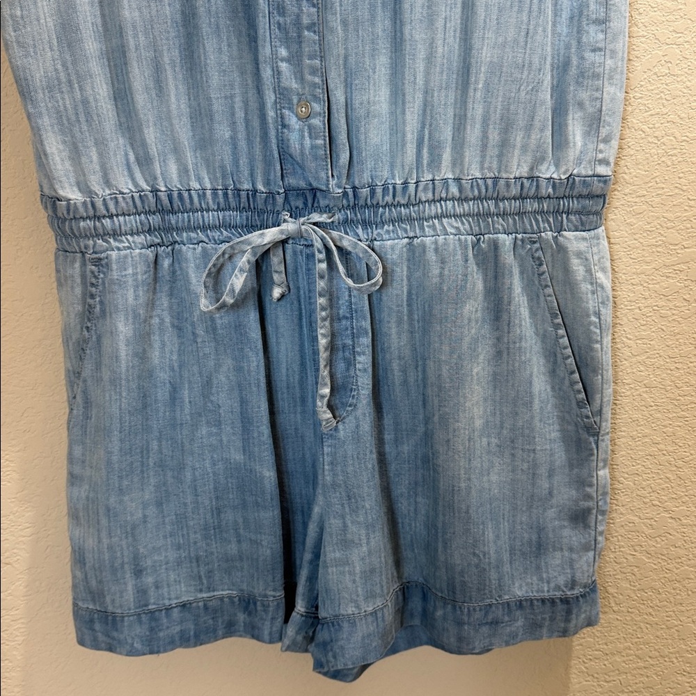 Cloth & Stone chambray denim romper size medium worn once ANTHRO - Picture 4 of 5